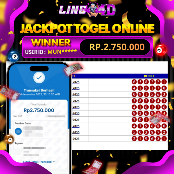 BUKTI JACKPOT TOGEL HONGKONG POOLS 04/12/2025