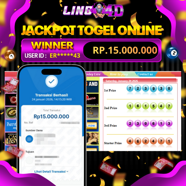 BUKTI JACKPOT TOGEL SYDNEY POOLS 24/1/2026