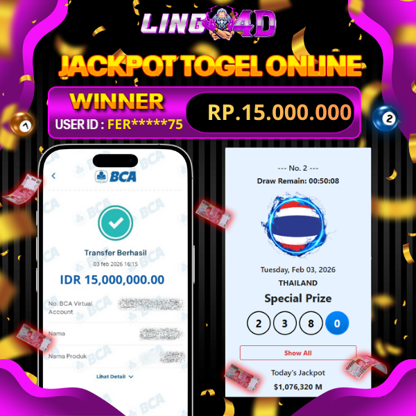 BUKTI JACKPOT TOGEL THAILAND 03/2/2026
