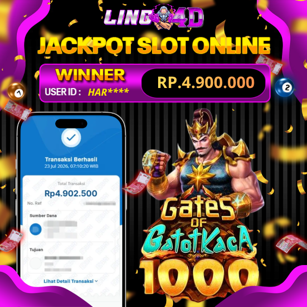 BUKTI JACKPOT      GATES OF GATOT KACA 1000      23/7/2026