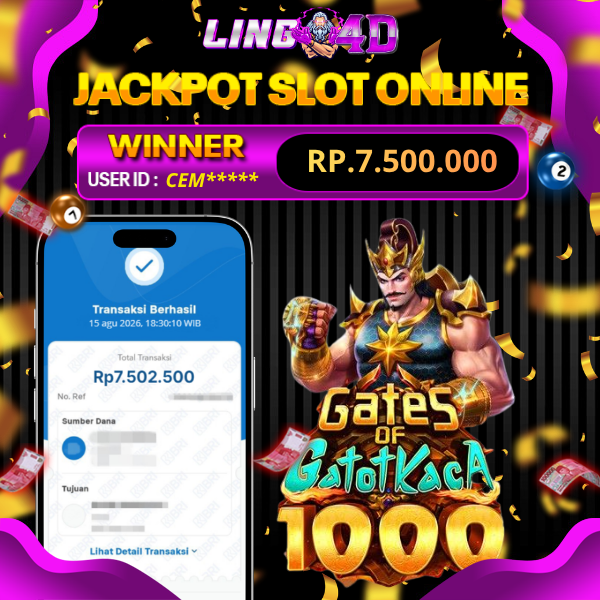 BUKTI JACKPOT      GATES OF GATOT KACA 1000      15/8/2026